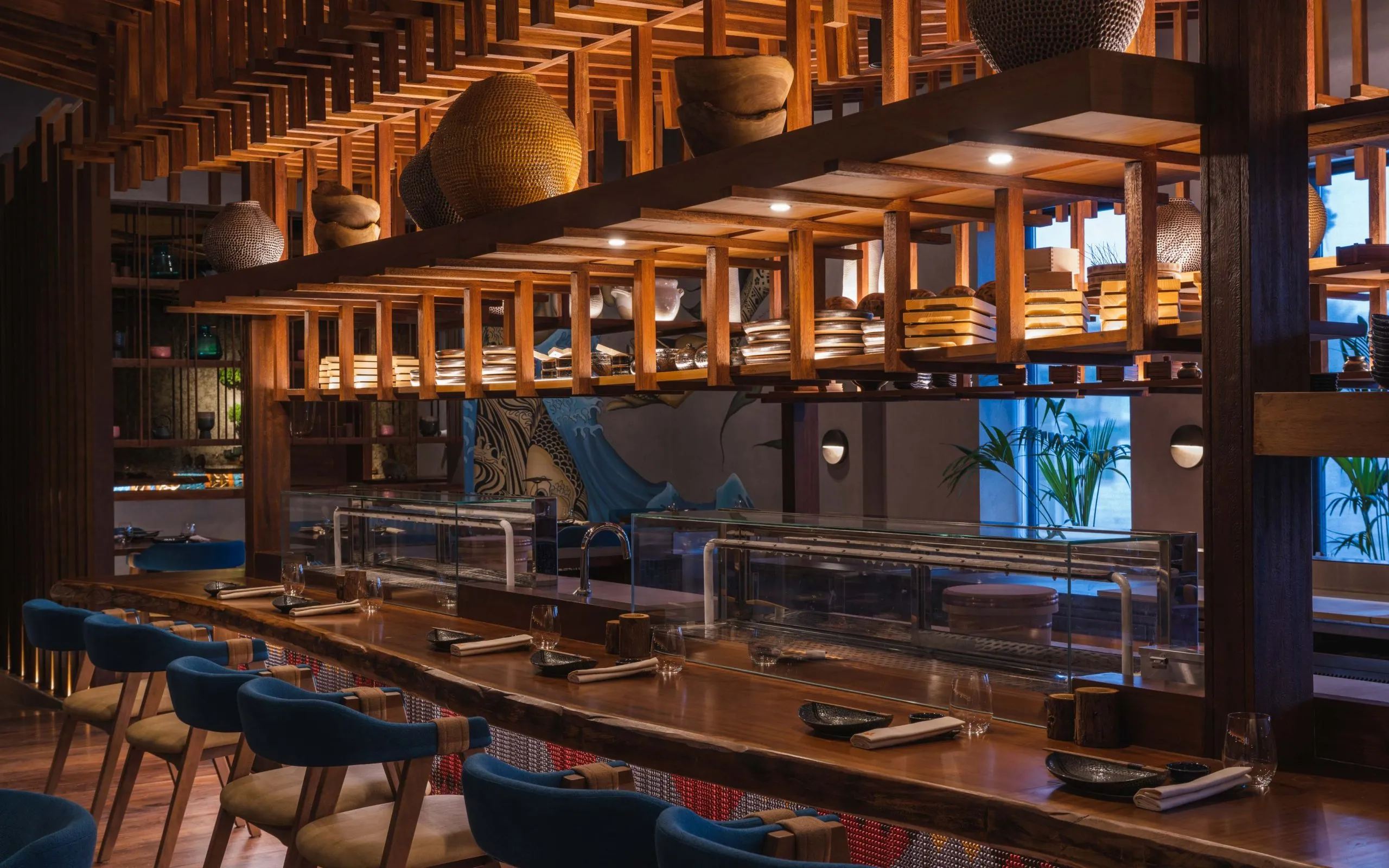 The Nikkei Bar counter at Kuuru